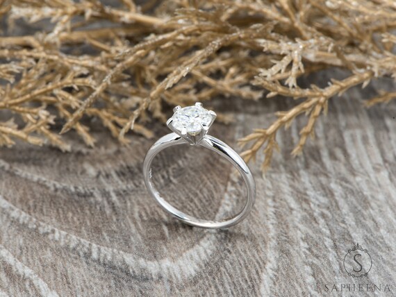 Bague de fian ailles en diamant de 1 ct bague de mariage