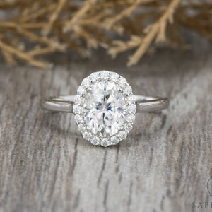 Diamant-Verlobungsring im Ovalschliff, IGI-zertifizierter Labordiamant-Ehering, Vintage Halo-Brautring, klassischer Halo-Jubiläumsring aus Massivgold