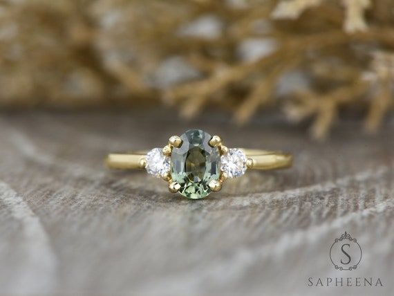 Emerald MOUSE ENGAGEMENT RING | Rebekajewelry