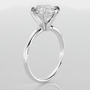 3.0 Ct Solitaire Lab Diamond Engagement Ring, Certified Lab Grown Diamond Wedding Ring, Classic Proposal Ring, Minimalist Bridal Ring