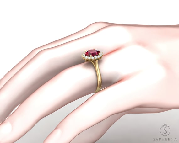 Ruby　luck 23.39ct Natural Purple Red Star Ruby, Oval, Opaque