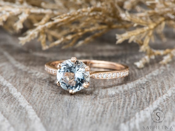 Aquamarine clearance solitaire ring