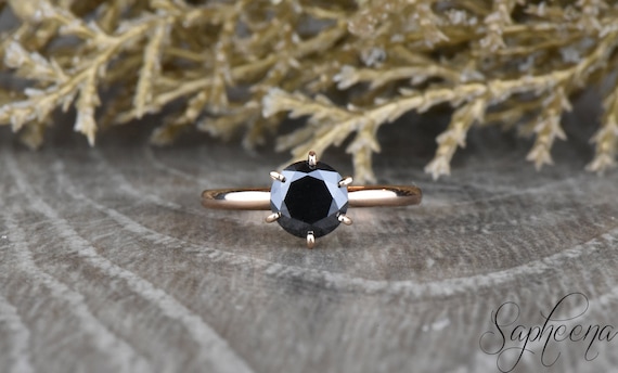 Black moissanite engagement rings best sale