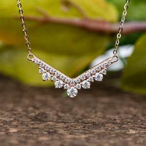 Moissanite Necklace Etsy