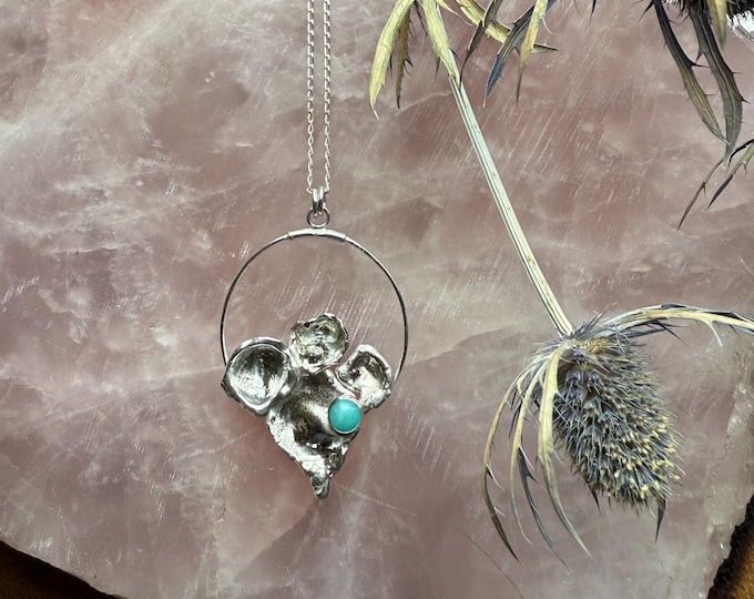 Sterling Silver and Amazonite Droplet Necklace