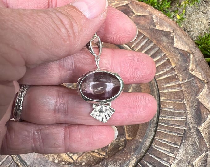 Pale Amethyst and Recycled Silver Necklace