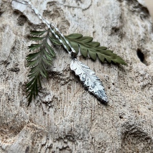 Handcrafted Recycled Silver Fern Necklace