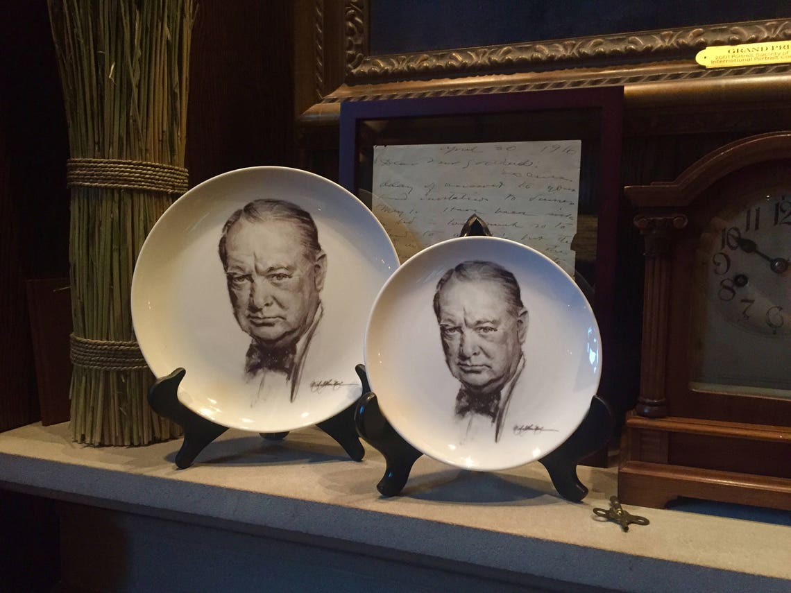 Custom Winston Churchill Decorative Plate Etsy