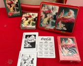 Vintage Coca Cola Double Deck Christmas Holiday Playing Cards Nostalgia Playing Cards
