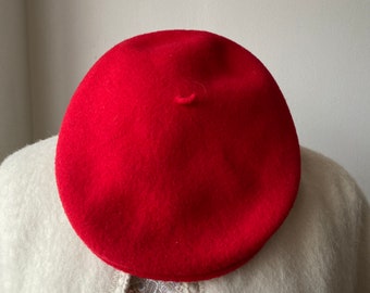 Vintage Red British Peebles Kangol Cap/Red Wool Cap/