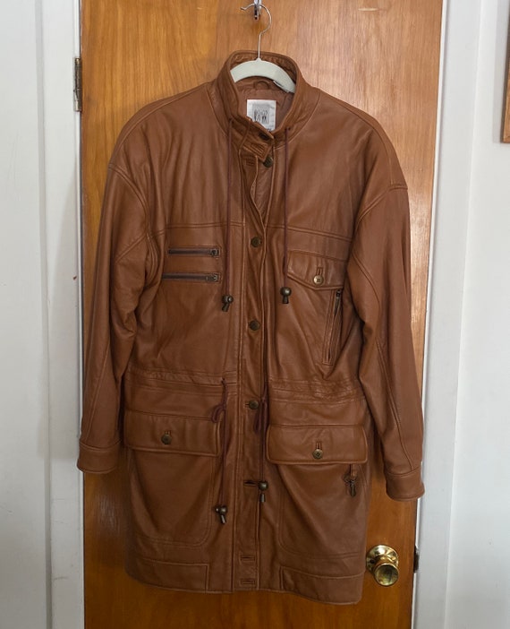 Vintage 1980’s Brown Leather Jacket/ Together Bran