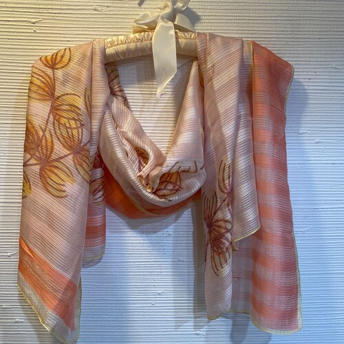 Vintage Silk Oblong store Scarf/Designer Genny/Gift for Her