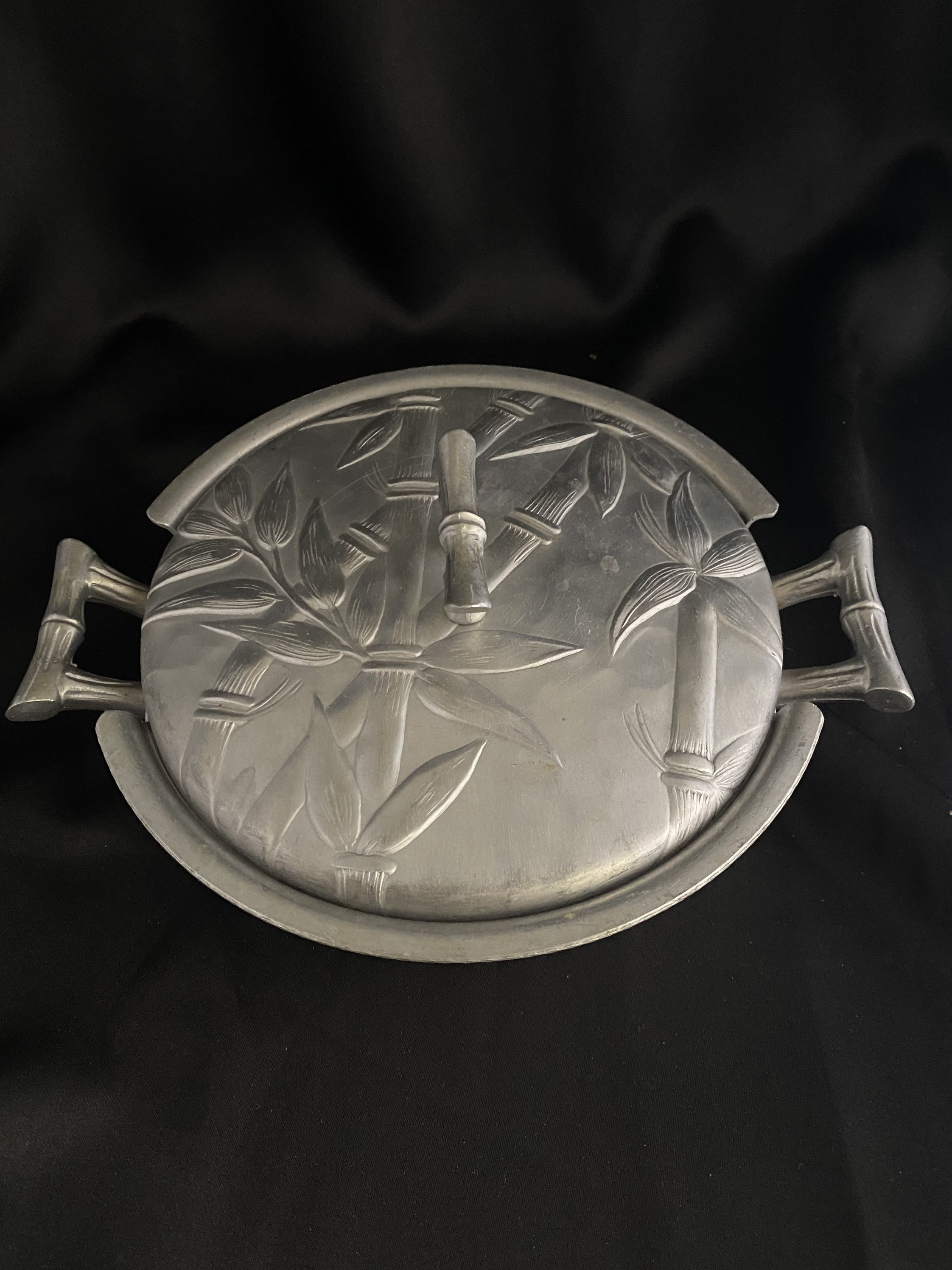 Vintage Everlast Aluminum Casserole Dish With Lid/bamboo Pattern