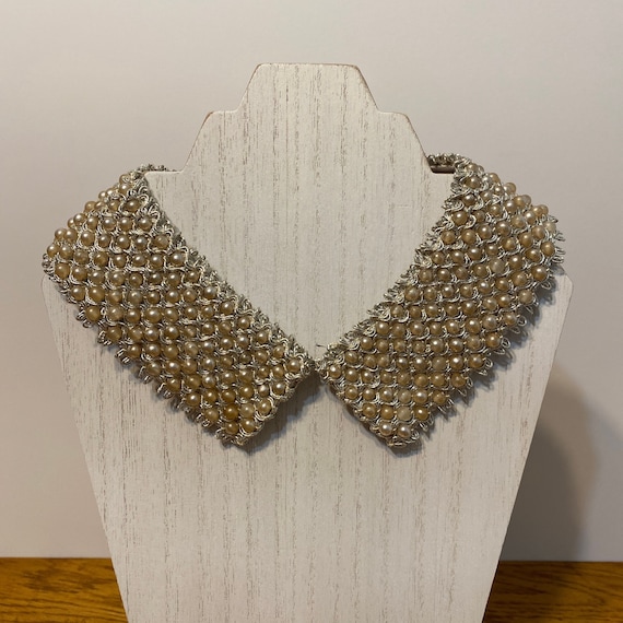 Vintage 1950’s Faux Pearl Accent Collar/Detachabl… - image 1