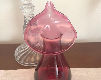 Jarrón de cristal con diseño de arándanos de Pilgram, figura de Jack in the Pulpit, decoración, regalo
