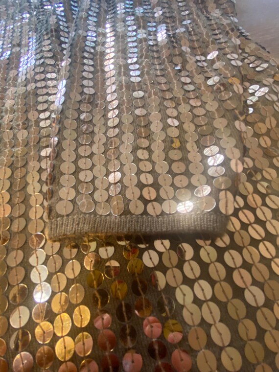 Bronze Sequence 100%Wool Sweater/Size M/L/Vintage… - image 6