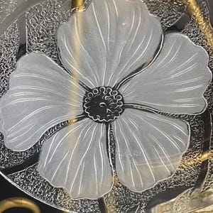 Piatti da insalata e da dessert in vetro satinato con fiori di ibisco KIG Indonesia/Set di 2/Sostituzioni