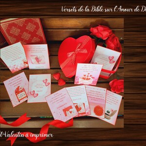 Versets Bible Cartes de St-Valentin- À imprimer! Cartes versets bibliques sur l'Amour de Dieu- Verset Bible sur amour- St-valentin- Amis