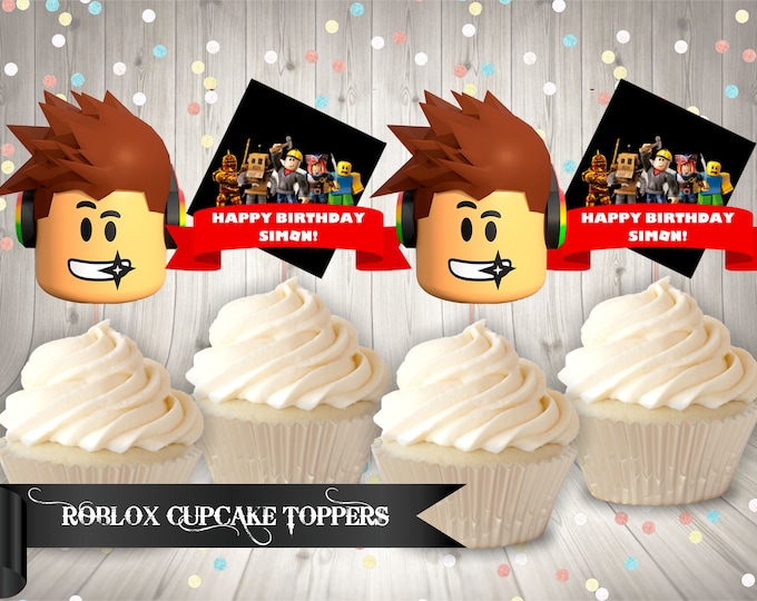 ROBLOX CUPCAKE TOPPERS Printable Roblox Birthday Party Cupcake Toppers Cupcakes, Roblox, Video ...