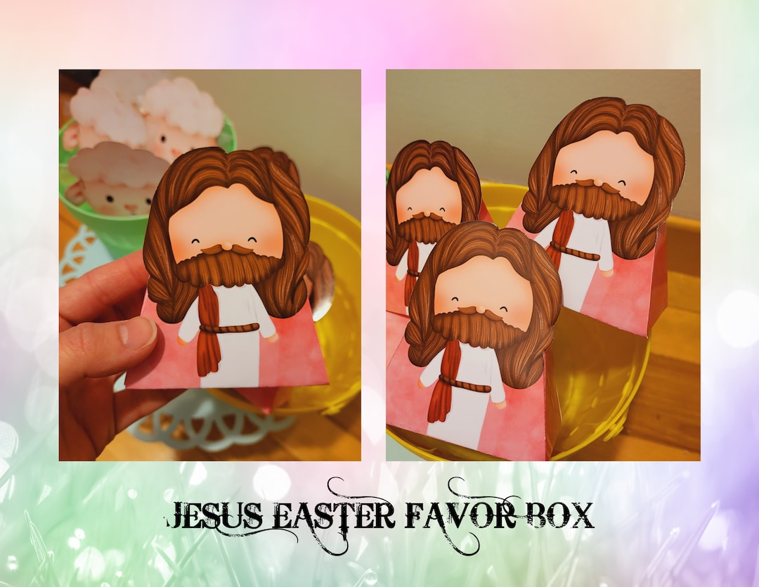 JESUS EASTER FAVOR Box- Printable Favor Box- Jesus Candy Box- Sunday ...