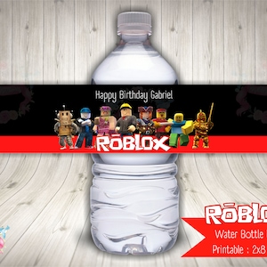 ROBLOX Water Bottle Labels- PRINTABLE- Roblox Birthday Party- Games- Video games birthday- Birthday Boy-
