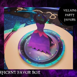 Villains Birthday- Maleficent Favor Box- Party like a villain- Villains birthday decor, ursula, evil queen, maleficent, witch, princess