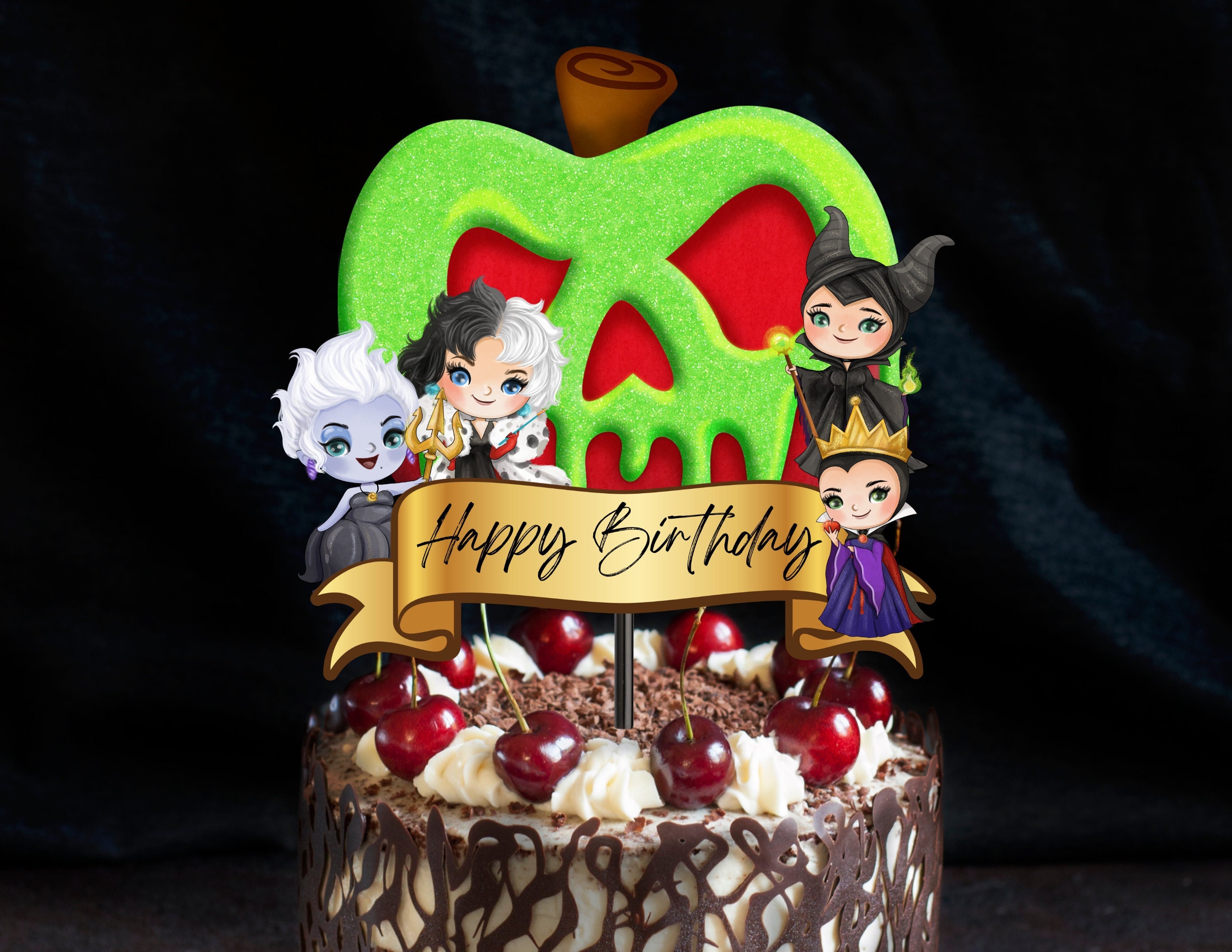 Villains Cake Topper PRINTABLE Party Like a Villain Cake Etsy