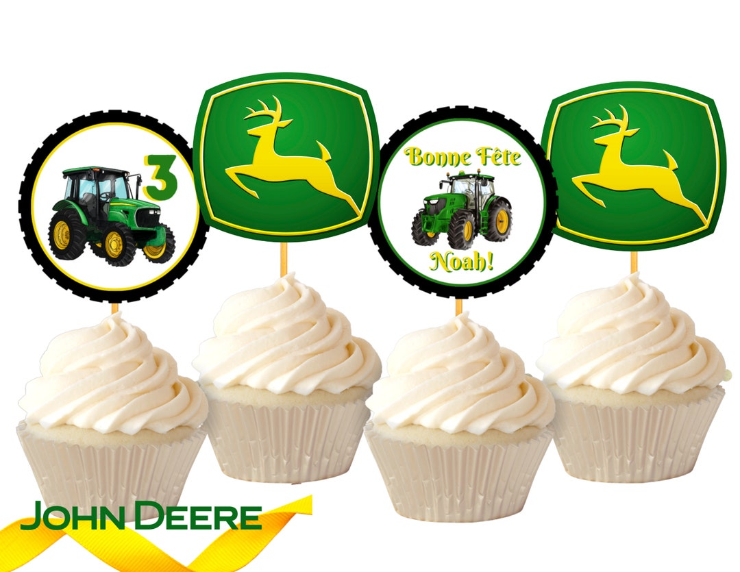 JOHN DEERE Cupcake Toppers PRINTABLE John Deere Birthday - Etsy Australia