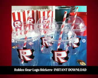 Roblox STICKERS for party cups, gift bags, favors,Roblox Party decor, roblox birthday supplies, roblox stickers, printable stickers, digital