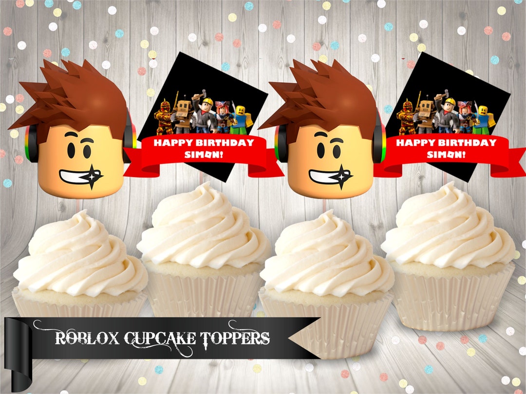 ROBLOX CUPCAKE TOPPERS Printable Roblox Birthday Party Cupcake Toppers