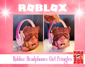 ROBLOX PRINGLES Headphones design- PRINTABLE template to create Roblox Pringles with headphones- Diy- Roblox video game party decor