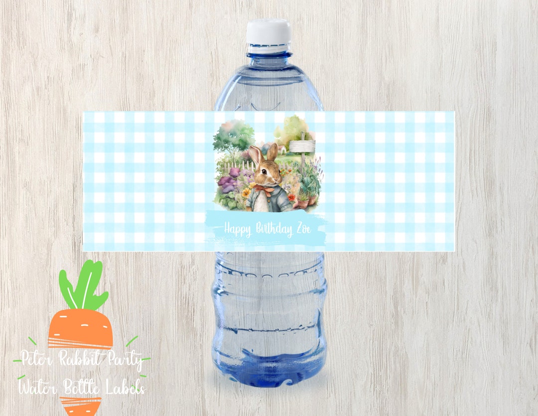 Peter Rabbit Name Labels PETER RABBIT PARTY Water Bottle Labels- Printable Bottle Labels- Peter ...