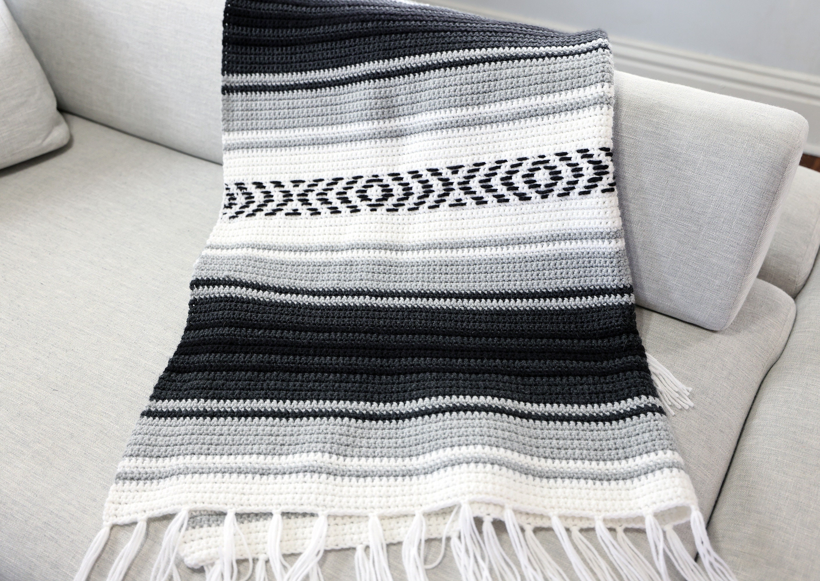 Pattern Print Baja Serape Mexican Blanket Women Crewneck Sweatshirt