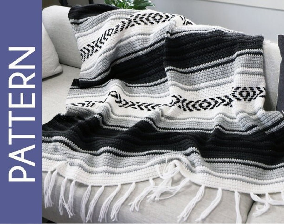 Pattern Print Mexican Blanket Baja Serape Women Crewneck Sweatshirt