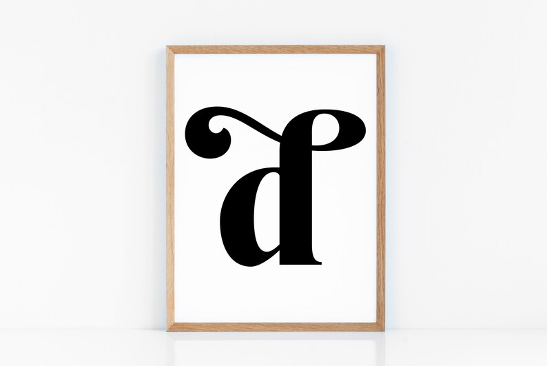 Letter d Typography Wall Art Prints Printable Art - Etsy