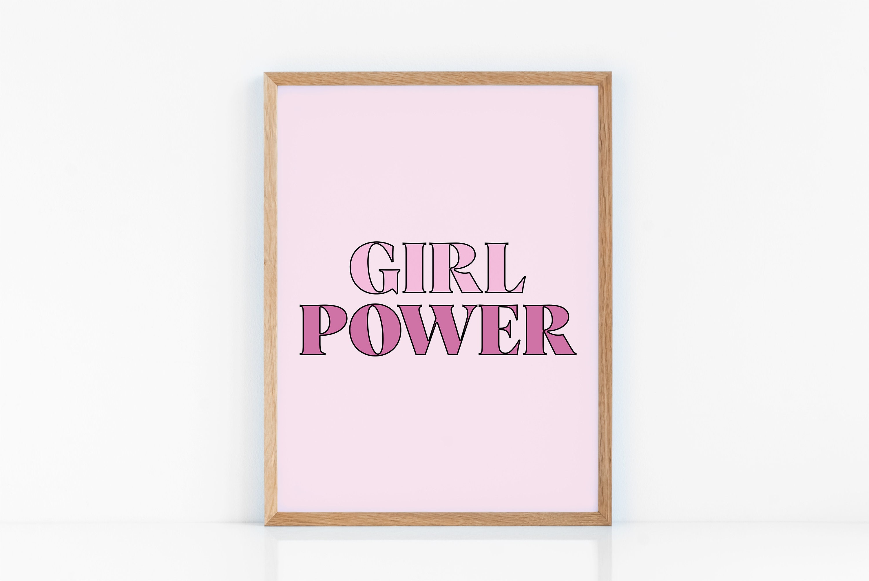 Girl Power Typography Printable Wall Art Prints Printable - Etsy