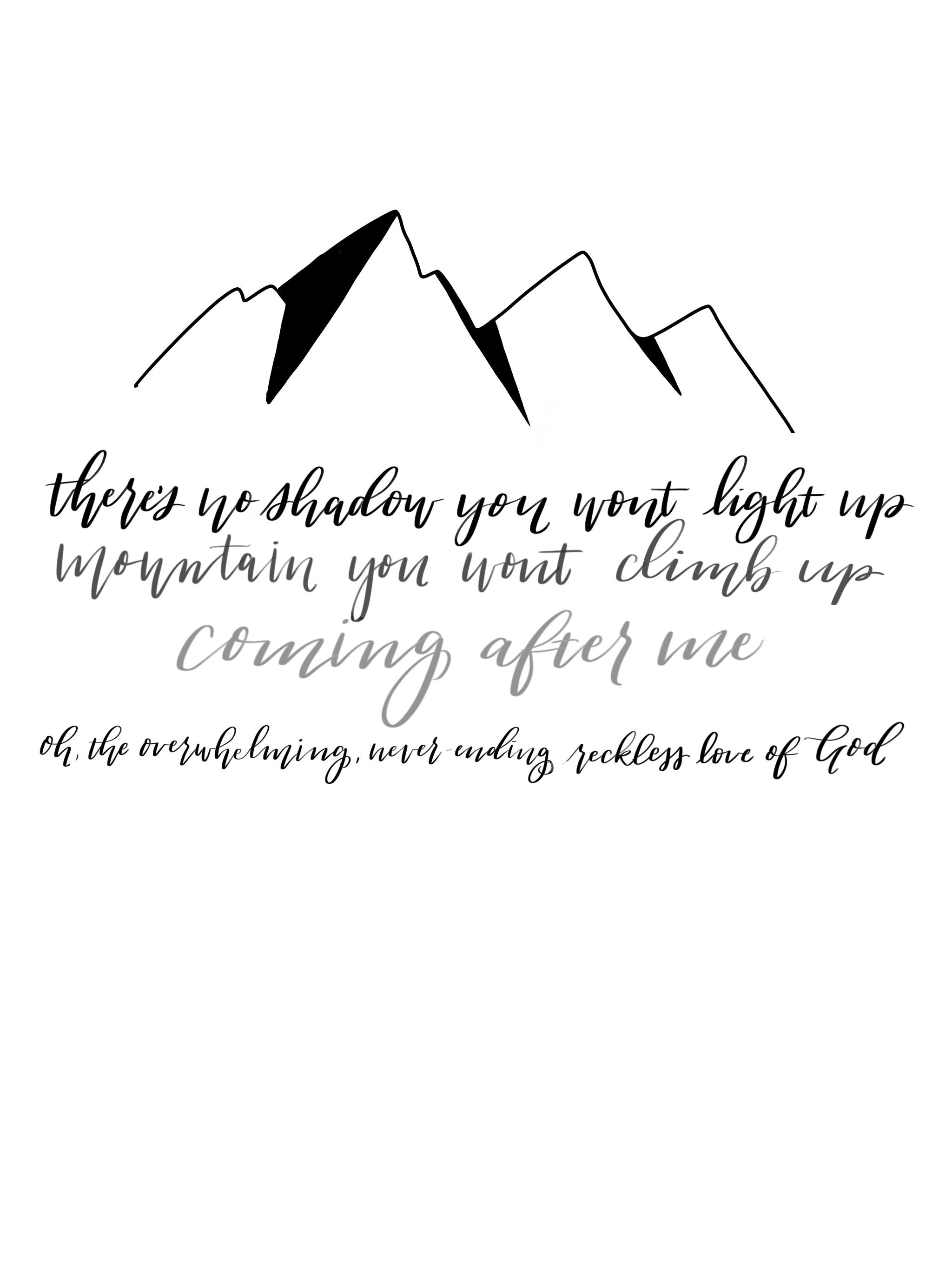 Reckless Love Lyrics Etsy
