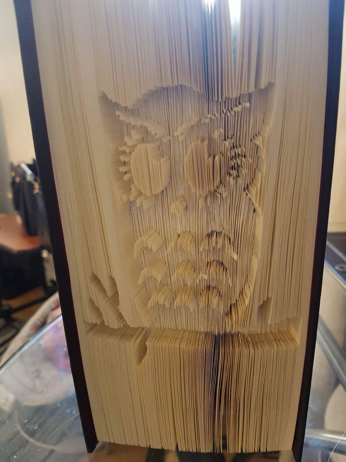 Fancy Owl Cut and Fold Book Art PATTERN, DIY PATTERN