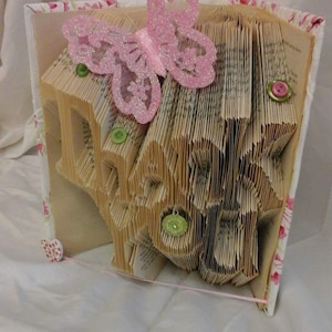 Thank You measure, mark & fold Book Art PATTERN, DIY PATTERN