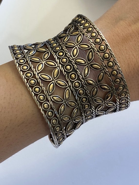 Previously owned JOHN HARDY Two -Tone Kawung  Cuff