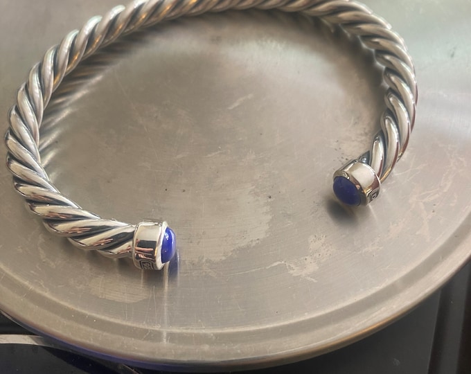 Used David Yurman Men Cuff BRACELET LAPIS LAZULI