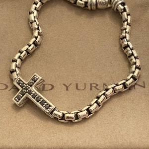 David Yurman Cross Station Leather Bracelet