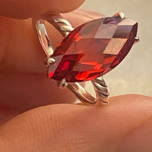 中古 David YURMAN ガーネット 宝石リング サイズ 6