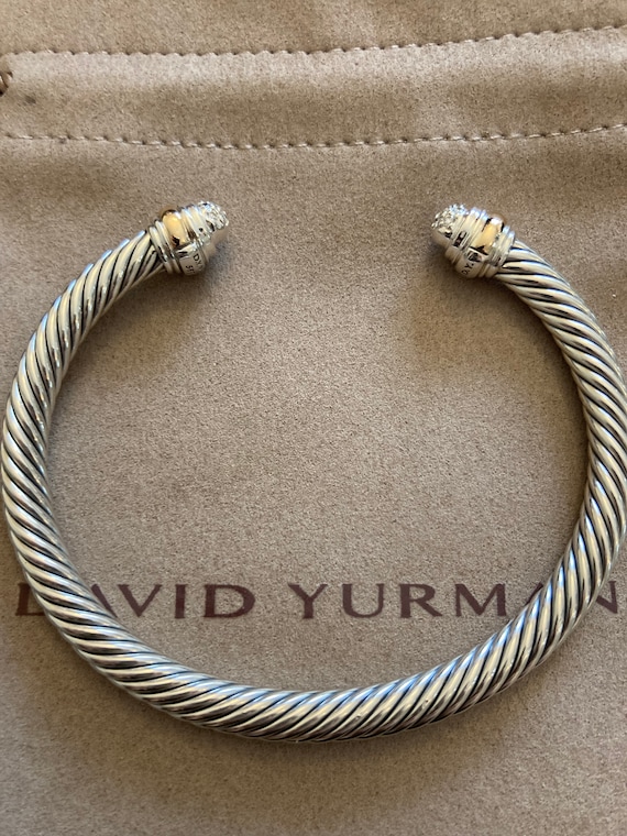 David Yurman Double Row Black Diamond Id Bracelet Round Box Link –  Engagement Corner