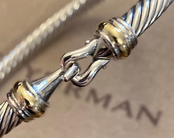 Previously Used 4mm 925 Sterling Silver & 18K Gold Size Medium4mm