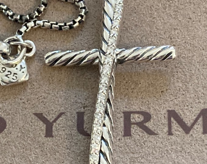 Previously Used David Yurman Diamond Cross , crossover collection