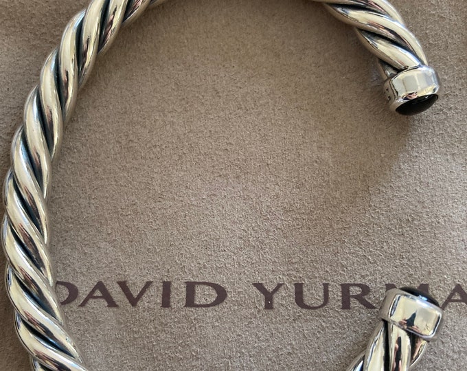 Pre owned David Yurman Men Cuff BRACELET ONYX