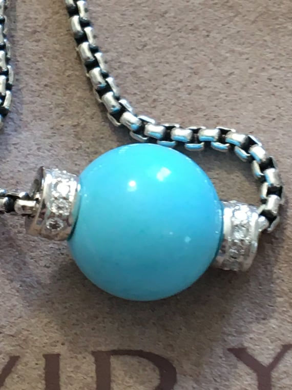 David Yurman Turquoise Pearl and Diamond Solari  P