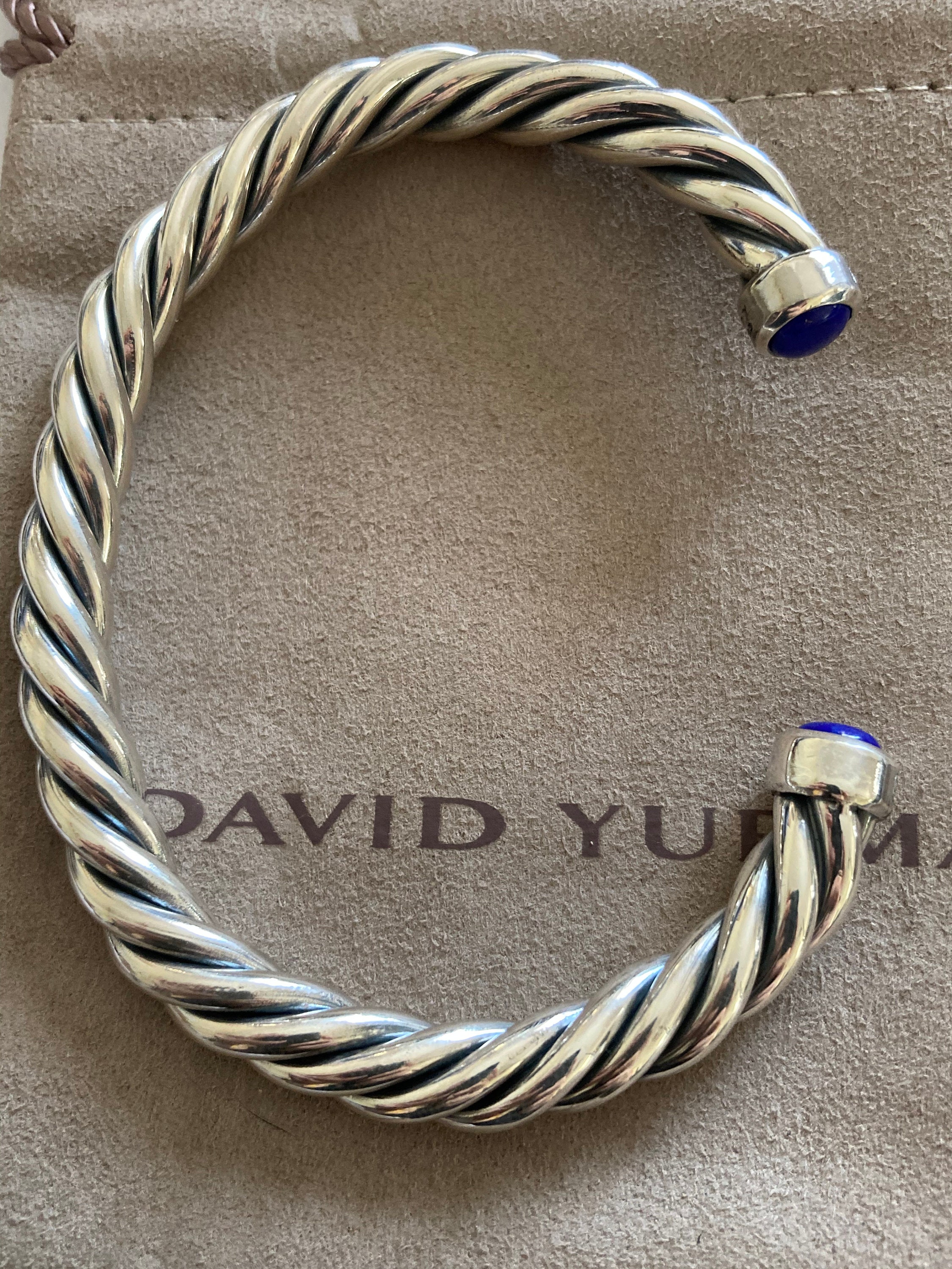 Pre Owned David Yurman Men Cuff BRACELET LAPIS LAZULI Etsy