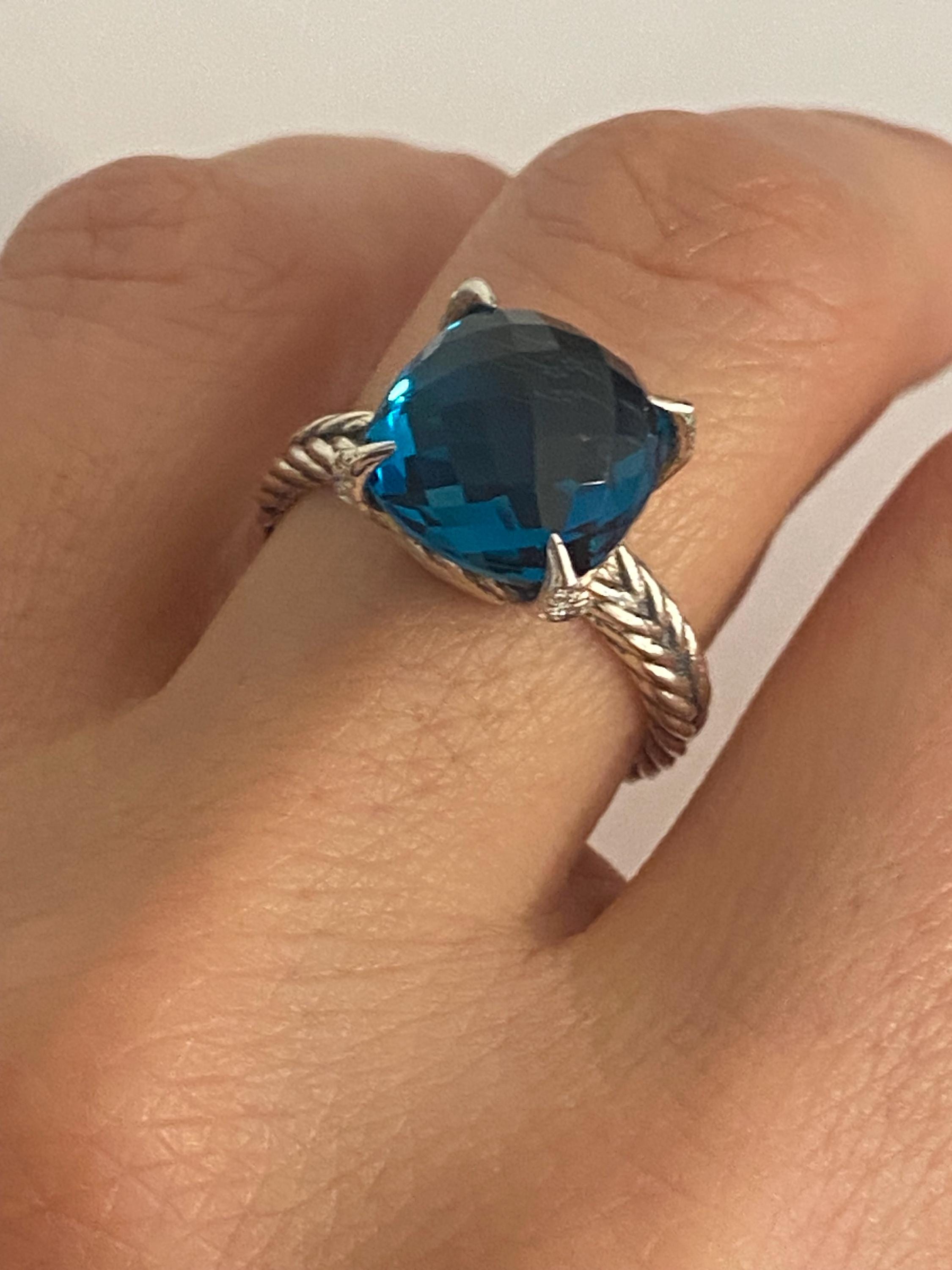 PREVIOUSLY used David Yurman CHATELAINE Hampton Blue size 8